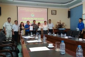 Đoàn Thanh niên Đóng tàu Nam Triệu gắn biển công trình thanh niên cấp Đoàn Khối Doanh nghiệp Trung ư